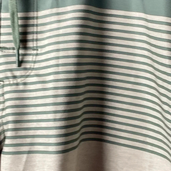 NWT OLD NAVY MENS SIZE 36 SWIM TRUNKS 9” INSEAM OLIVE GREEN TAN STRIPES - Picture 4 of 14